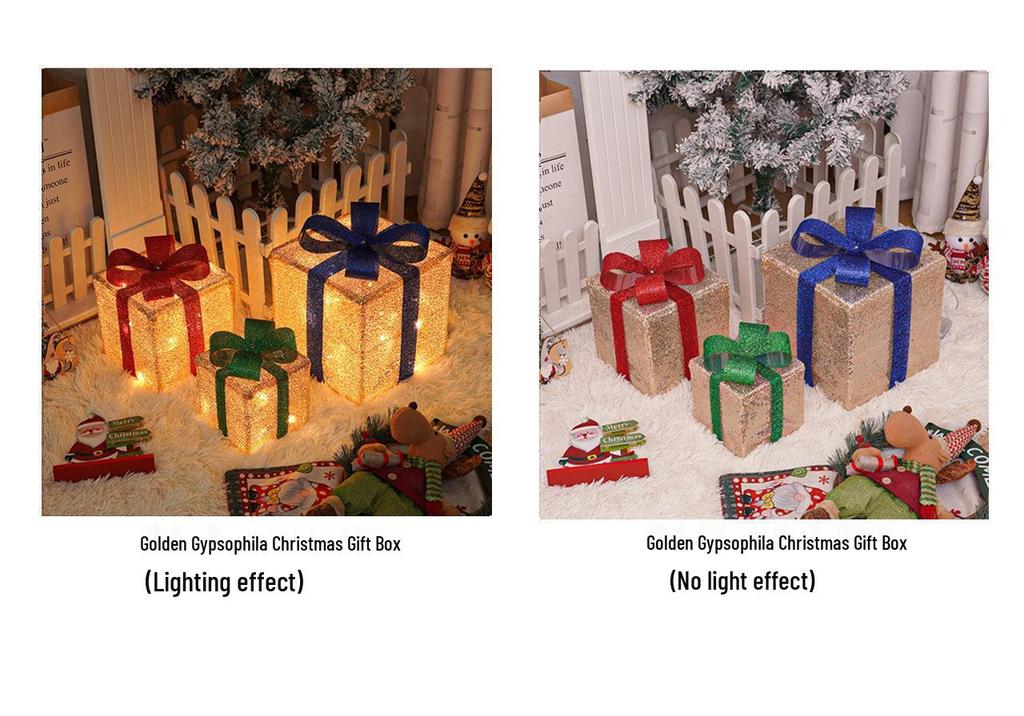 Christmas LED String Lights Gift Set: 3-Piece Decoration for Festive Party Atmosphere