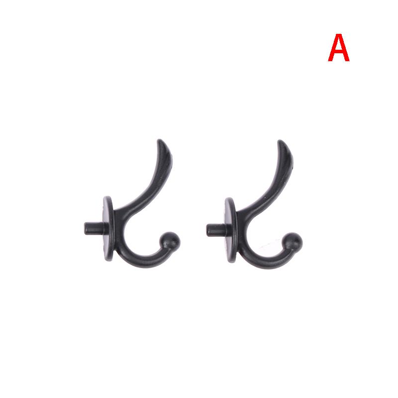 2pcs 1:12 Miniature Clothes Coat Metal Hook Wall Hanger Dollhouse Accessories Kid Gifts