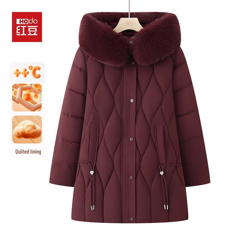 

Hodo Women s Mid-Length Padded Winter Jacket with Faux Fur Collar 3XL
