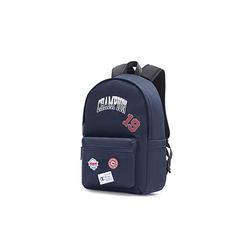 Champion Campus Tear Bag C-Logo Badge Velcro Campus Casual Sports Zipper Fabric Backpack Medium Unisex backpack U4AACPU04