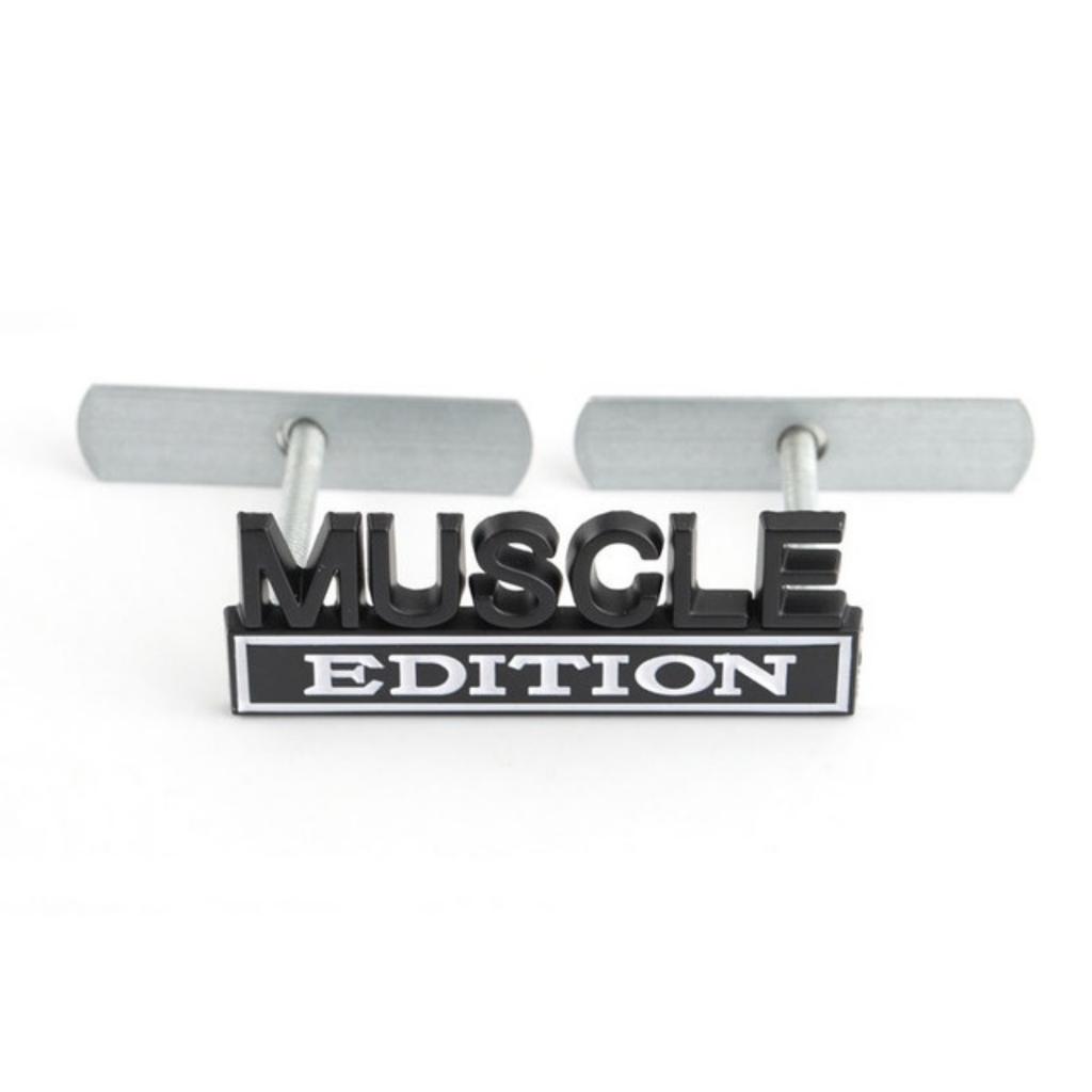 1Pc 3D Metal Muscle Edition Logo Car Front Grille Badge Side Fender Rear Trunk Emblem Sticker Decal
