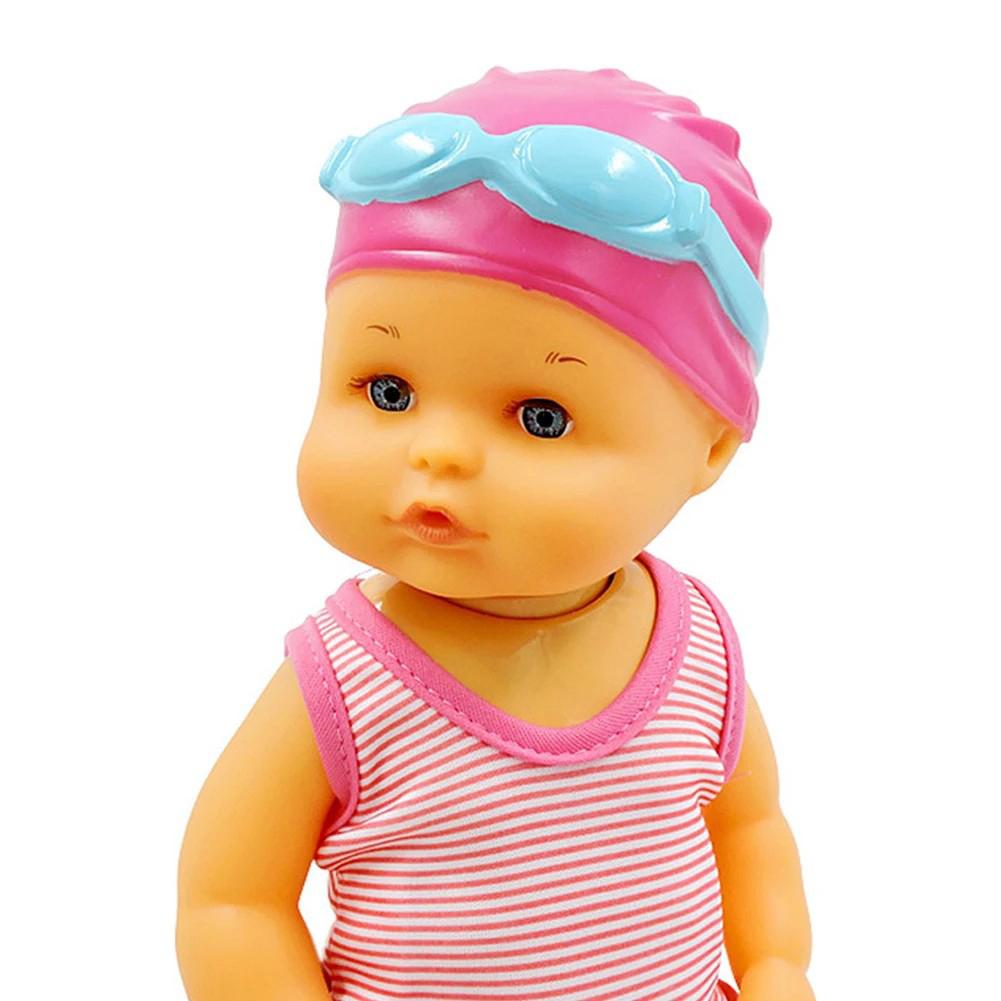 Swimming Doll Waterproof Water Baby Doll with Movable Joint and Detachable Suit Kids Bathroom Bath Toy Birthday Gift for Kids