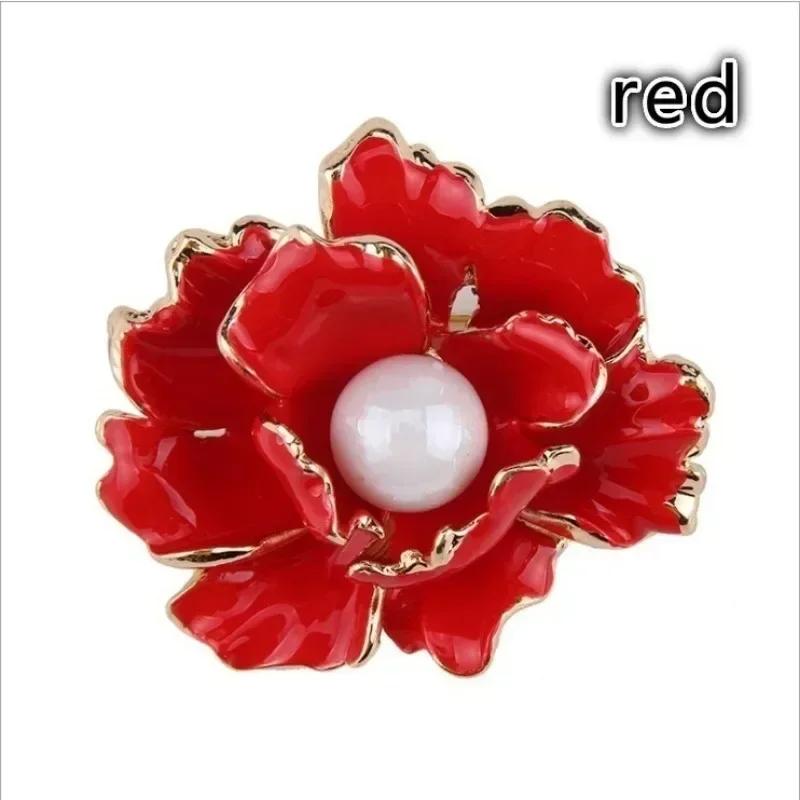 1 Pcs Rich and Noble Peony Brooch Elegance Party Accessories Brooches for Women High End Gold-plated Alloy Chinese Style Ethnic