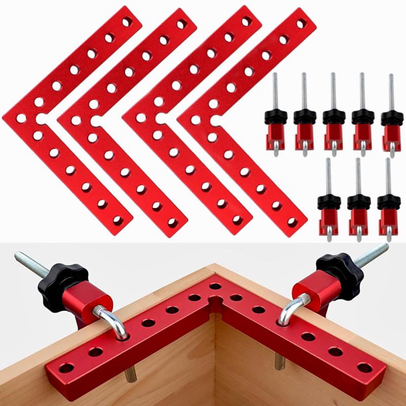 90 Degrees Carpenter's Square Ruler Woodworking Tool L-Shaped Auxiliary Fixture Splicing Board Right Angle Fixing Clip
