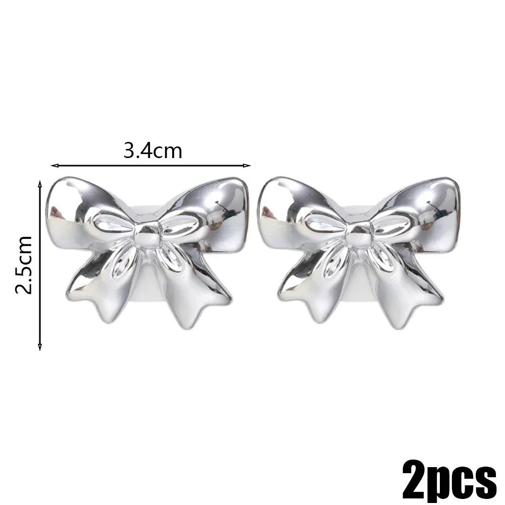 

2pcs Fashion Pearl Bowknot Shoe Buckle Ornament DIY Keychain Phone Chain Jewelry Making Supply Shoe Charms Pendant For Sneakers