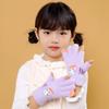 Cute children's five-finger gloves to keep girls warm in winter, babies 2-12 years old, all-finger knitted boys, children, and girls