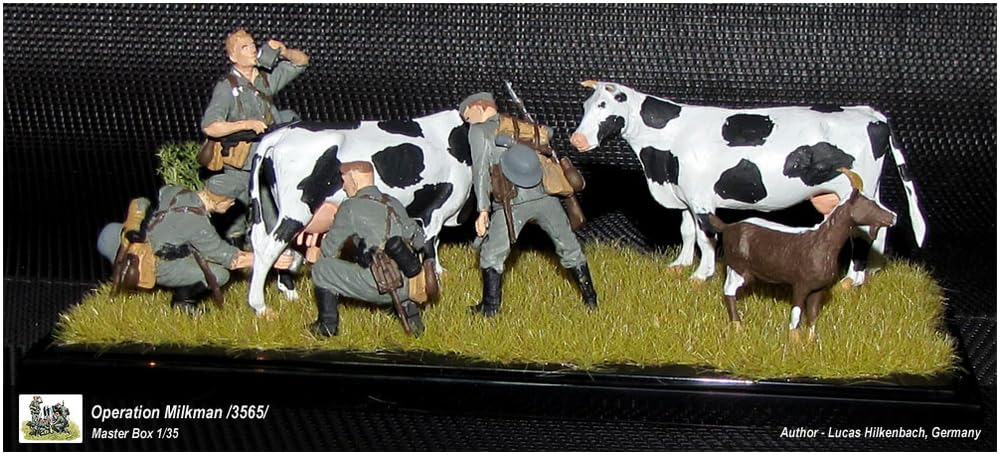 Master Box Livestock 2 Cows and 1 Plastic MB35066 1/35 Set, Goat, Model,