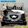 Custom Name Botafogo de Futebol Bedding Set 3PCS Duvet Cover Closure Includes 1 Duvet Cover & 2 Pillowcases for All Seasons Bedroom Decor