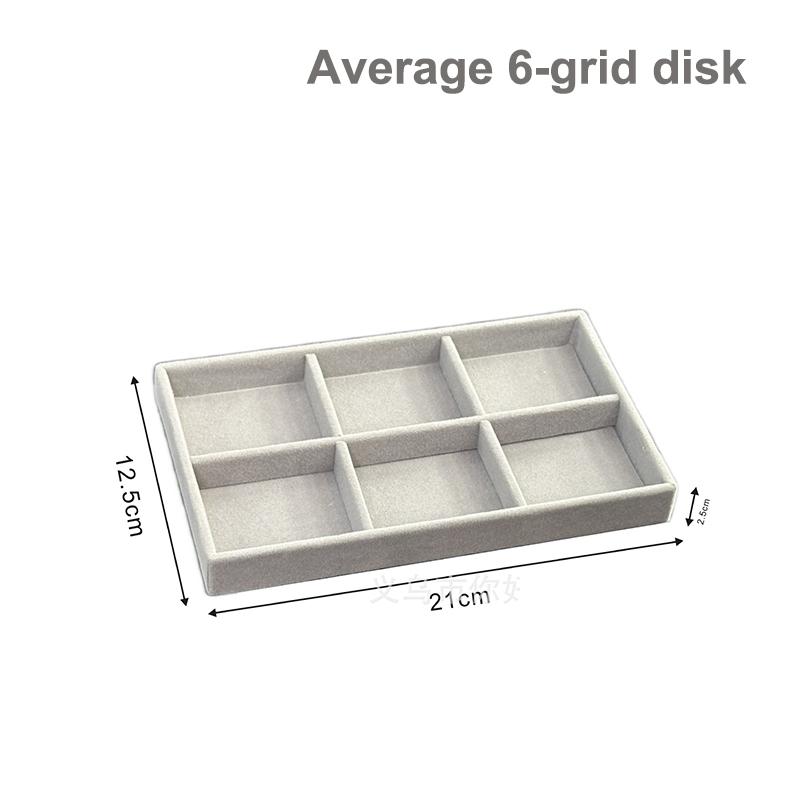 Flockovaný šperkovnicový displejový podnosový stojan Více stylů pro náhrdelník, náramek, náušnice, prsten Organizér Box