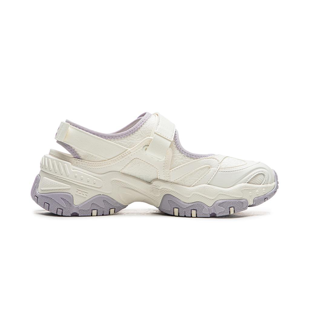 Li-Ning Brown Sugar Sports Comfortable Breathable Wear-Resistant Creek Shoes Women Shoes White Purple AGUW014-4