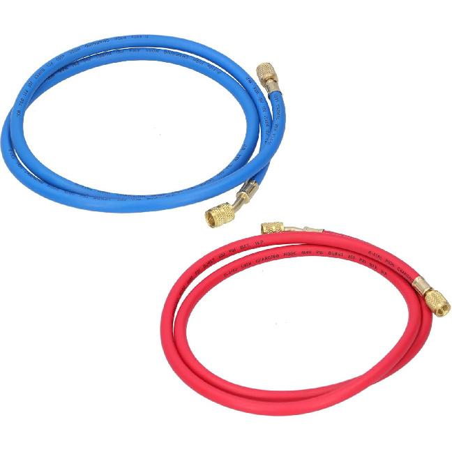 2Pcs Refrigerant Charging Hose, AC Charging Hoses Tube, Fluoride Adding Tube for Air Conditioner Outside Unit Repair Tool (R410 special 1.5 meters)