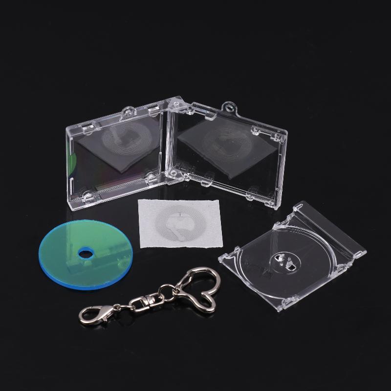 1 Set Mini NFC-Funktionale CD-Disc-Player-Form Hülle Schlüsselanhänger Peripherie Gedenkalbum Schlüsselhalter Für DIY Rucksack Anhänger