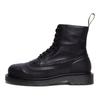1460 Couro Moda Bico Redondo Botas Curtas Unissex Preto 32119001