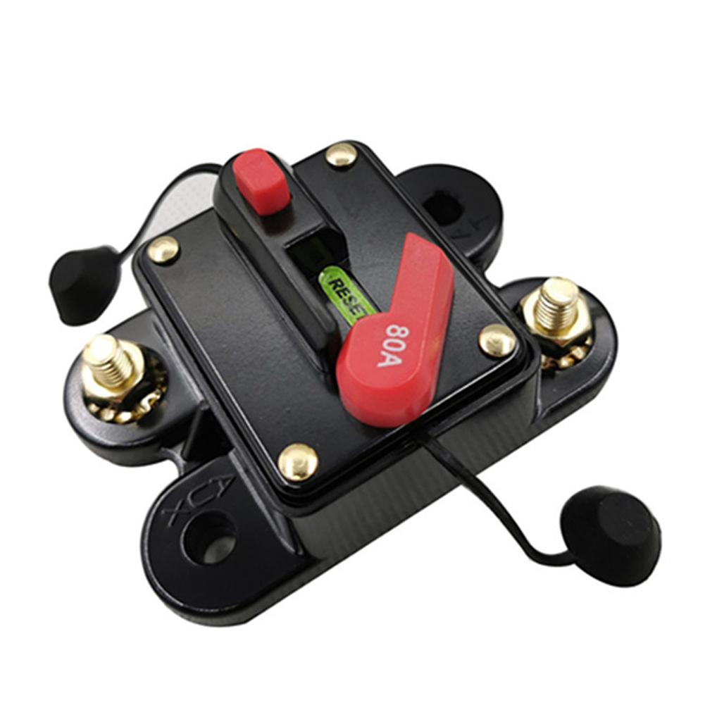 12V-48V Car Fuse Circuit Breaker Auto Reset Car Boat Resettable Fuse 40A 50A 60A 80A 100A 150A 200A 250A 300A for Audio System