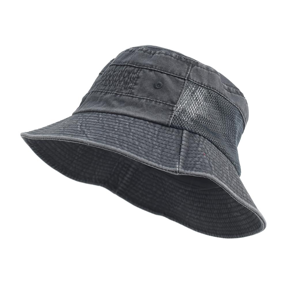 

Летние washed cotton mesh дышащие панамы-ведра для мужчин и женщин, повседневная панама, шляпа для туризма, кемпинга, для улицы, унисекс 56-58 cm серый