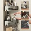 1-3PCS Bathroom Bathroom Triangle Shelf Space Aluminium Wall Corner Wall Mounted No Hole Light Luxury Toilet Storage Shelf
