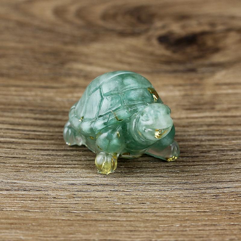 Creative Artificial Fish Turtle Dolphin Jewelry Beautiful Koi Fish Turtle Dolphin Natural Crystal Fish Table Car Home Decoration Gift for Friends