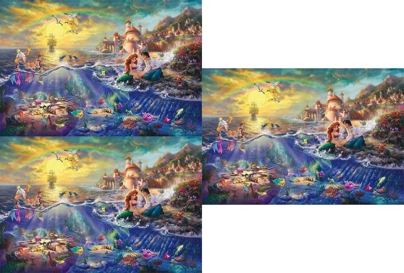 Mermaid Art Oil Painting Print On Canvas Modern Home Decor The Little Mermaid Framed Without