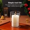 MAGICLULU Set of 2 Clear Glass Candle Covers, Cylinder Shape, Heat-Resistant Glass, for Candle Holders, Windproof Desktop Decor, 4x2.8 Inches