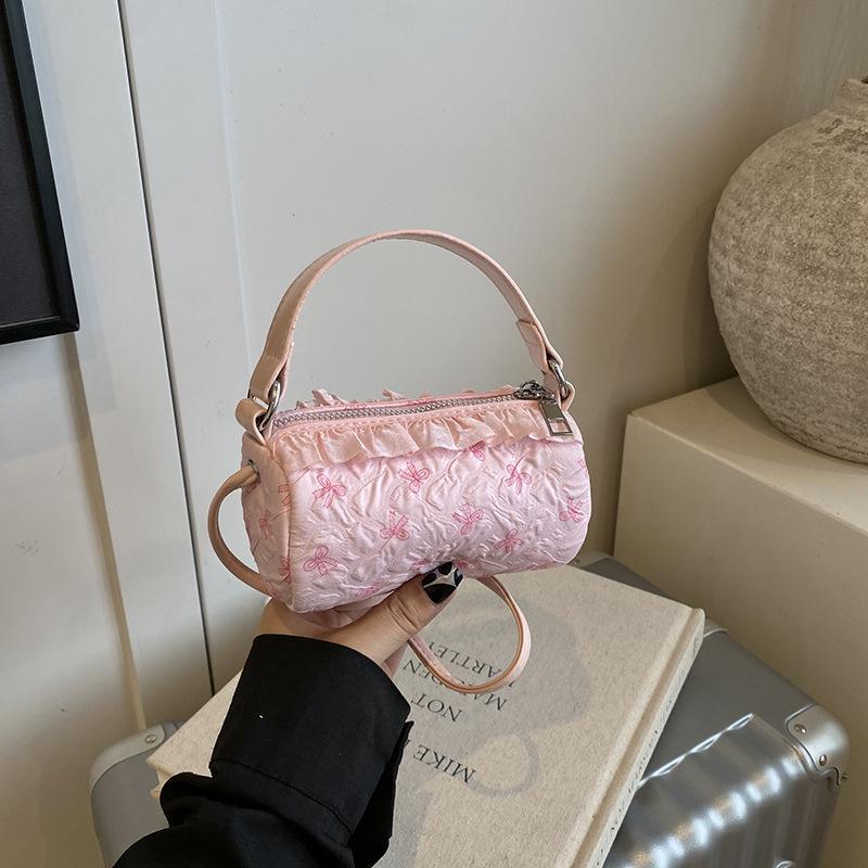 

Летняя маленькая свежая и милая сумка кроссбоди с бантом, женская новая сумка для хранения мобильного телефона, цилиндрическая сумка