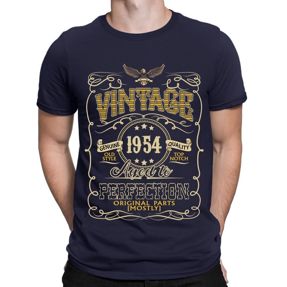 Vintage 1954 Aged to Perfection Original Parts Mostly Birthday Mens TShirts E 2XL
