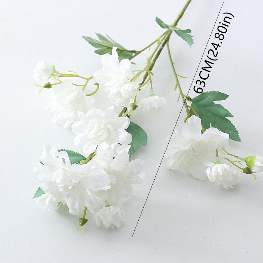 5 Fork Artificial Peony Flower Plastic Fake Flower Silk Peony Flower Branch Balcony Decoration