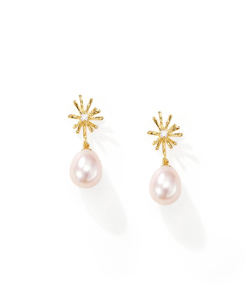 Findelise 925 Signature Étoile Drop Freshwater Pearl Earrings