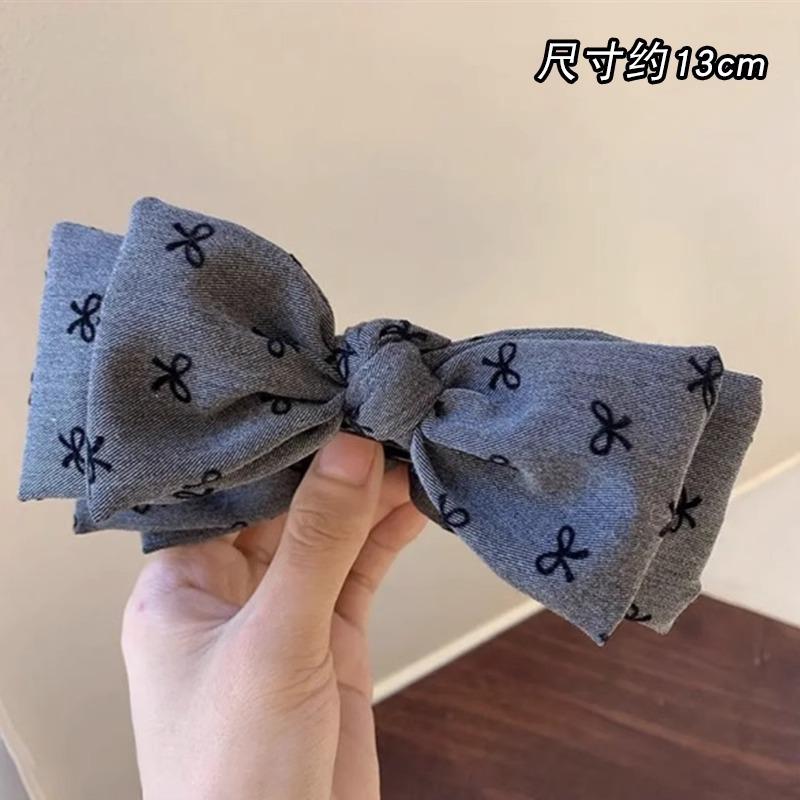 

Gray Double Butterfly Knot Hair Clip Elegant Lady Lightweight Luxury Style Ball Head on Back of Head Girls Hair Accessories серый