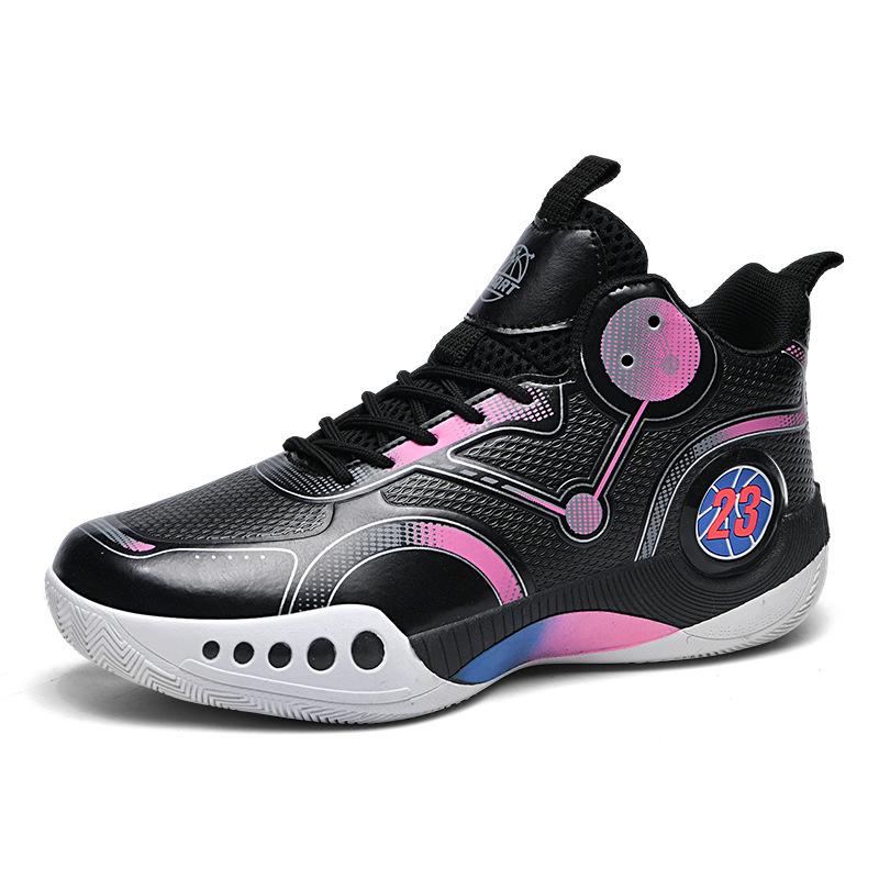 Kobe Basketball Shoes Men's High-top Older Children's Youth Sneakers Non-slip and Breathable Primary School Children's Men's Air Cushion Sneakers