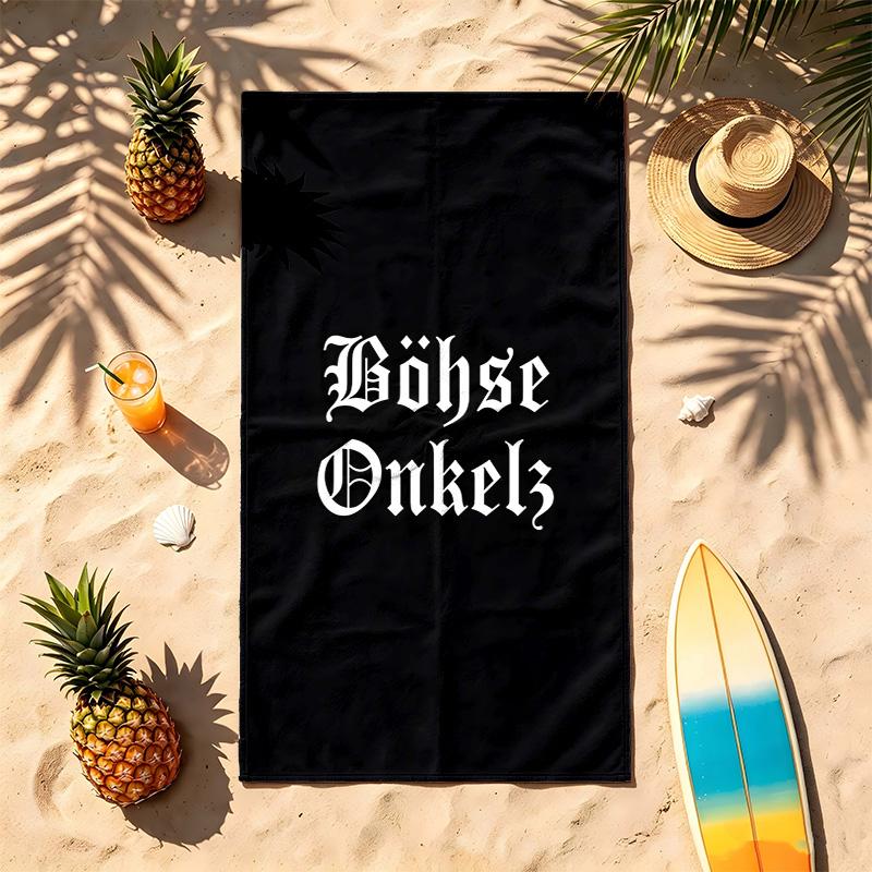 Böhse Onkelz (5) Thema Strandtuch Sandabweisend Weich Und Bequem Geeignet Für Den Pool Camping Yoga Und Tauchen Ein Reise 70cmx140cm(27x55inch) black