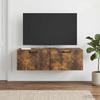 Wall Mounted TV Cabinet Smoked Oak 98 x 41 x 30 cm