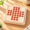 Wooden Peg Puzzle Board Solo Game with Pieces Compact for