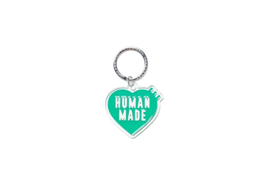 HUMAN MADE Heart Keyring Green One-Size
