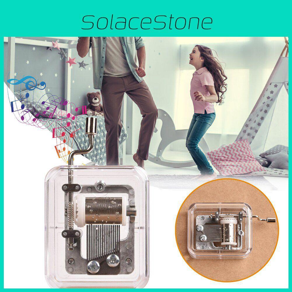 Music Mini Box Hand Cranking Music Movement Transparent Diy Music Box Christmas