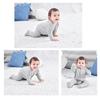 KISBINI Baby Long Sleeve with Footed Newborn Front Baby Ages Months Romper, Coverall, Cotton, Foots, Underwear, Opening, Gift, Gray/Yellow, 6-9