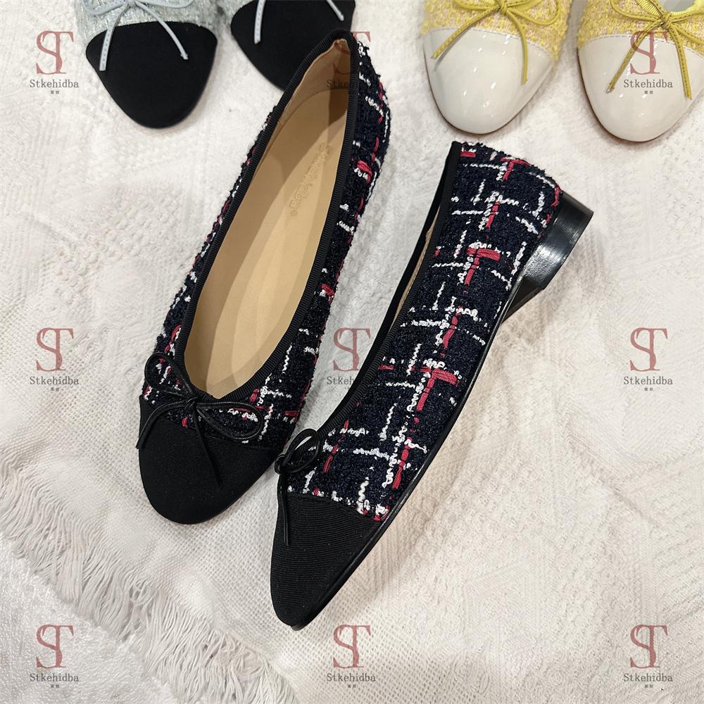 

Классические брендовые балетки с круглым носком, женская обувь с бантиком, балетки, неглубокие слипоны, женская обувь из натуральной кожи 43