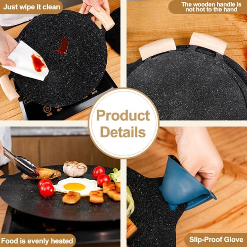 Multi-purpose griddle, yakiniku plate, iron plate, grill pan, multi-functional grill, griddle pan, yakiniku grill, uniform heat conduction, non-stick,