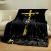 Jesus on Cross Blanket  Printed Blanket for Living Room Bed Couch lunch break Soft Cozy Blanket for Friend's festival Gift
