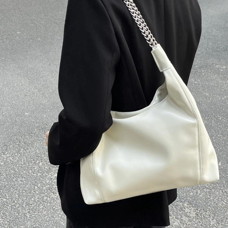 

М яка сумка Піто Делюкс Делюкс Сумка через плече Сумка під пахву Сумка-ланцюжок Сумка-бомж Жіноча сумка білий