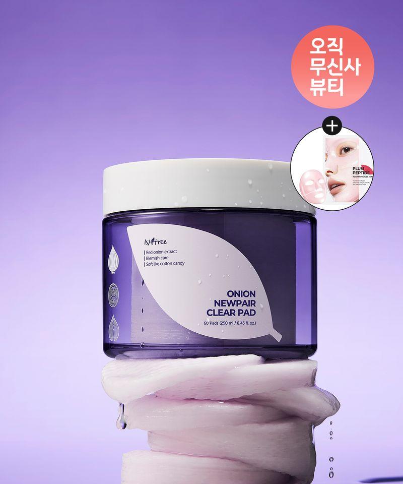Onion New Pear Clear Pads 60 Sheets (Free Gift: 1 Plum Gel Mask)