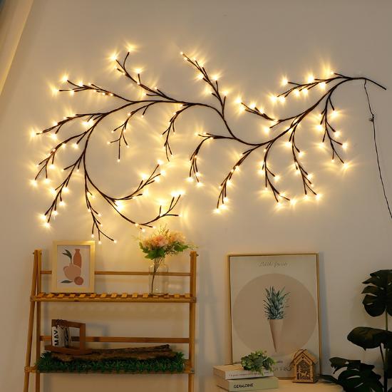 New LED Branch Light, Rattan Light, Flexible Shape Light, Room Wall Decoration Light, Atmosphere Light, and Color Light
