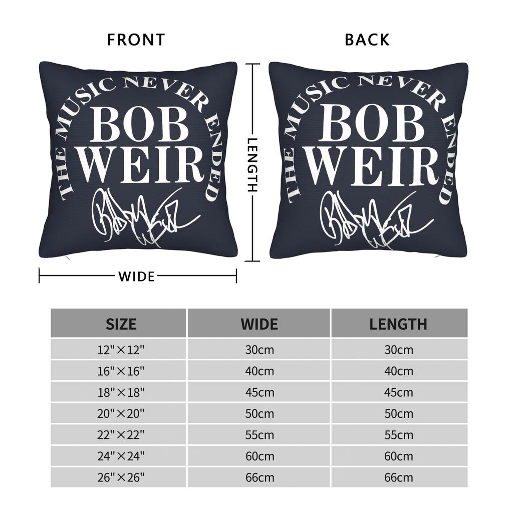 Pillow Cover Forever Bob Weir 1947 To 2026 Vintage Pillow Case For Sofa Bedroom Home Decor Pillowcases