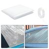 Broken Window Cover with Nanometer Double-Sided Tape Pre-Cut Transparent PVC Car Window Covering Film Broken Replacement Temporary Car Glass Fix Kit