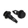 100 piezas 9mm Parachoques de Coche Cubierta Trasera Abrazadera Tipo Push Clip Fijo de Plástico Sujetadores