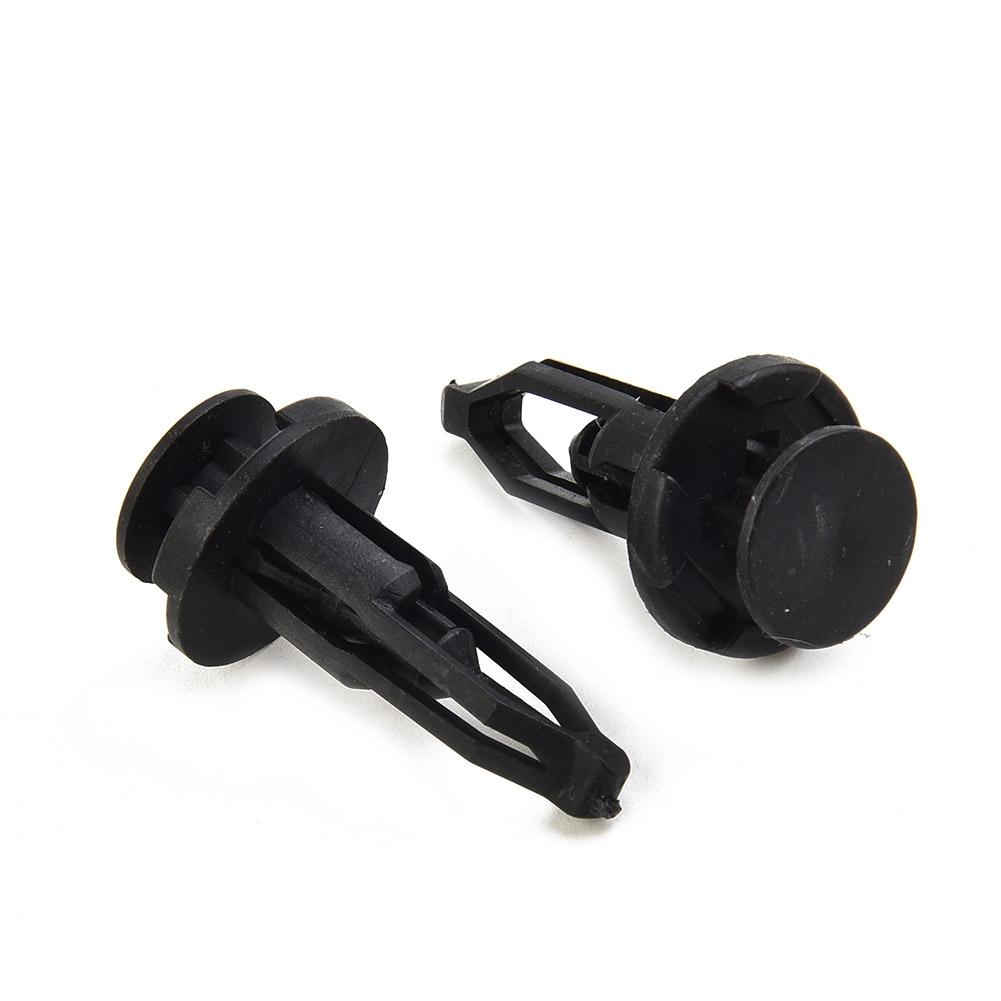 100 piezas 9mm Parachoques de Coche Cubierta Trasera Abrazadera Tipo Push Clip Fijo de Plástico Sujetadores