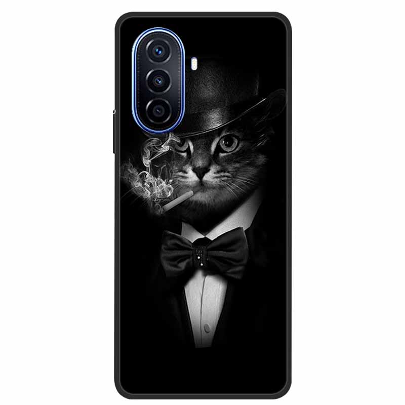 For Huawei Nova Y70 Plus Case Wolf Black Silicone Soft Phone Case For Huawei Nova Y70 Back Cover Case NovaY70 Y 70 Funda Coque