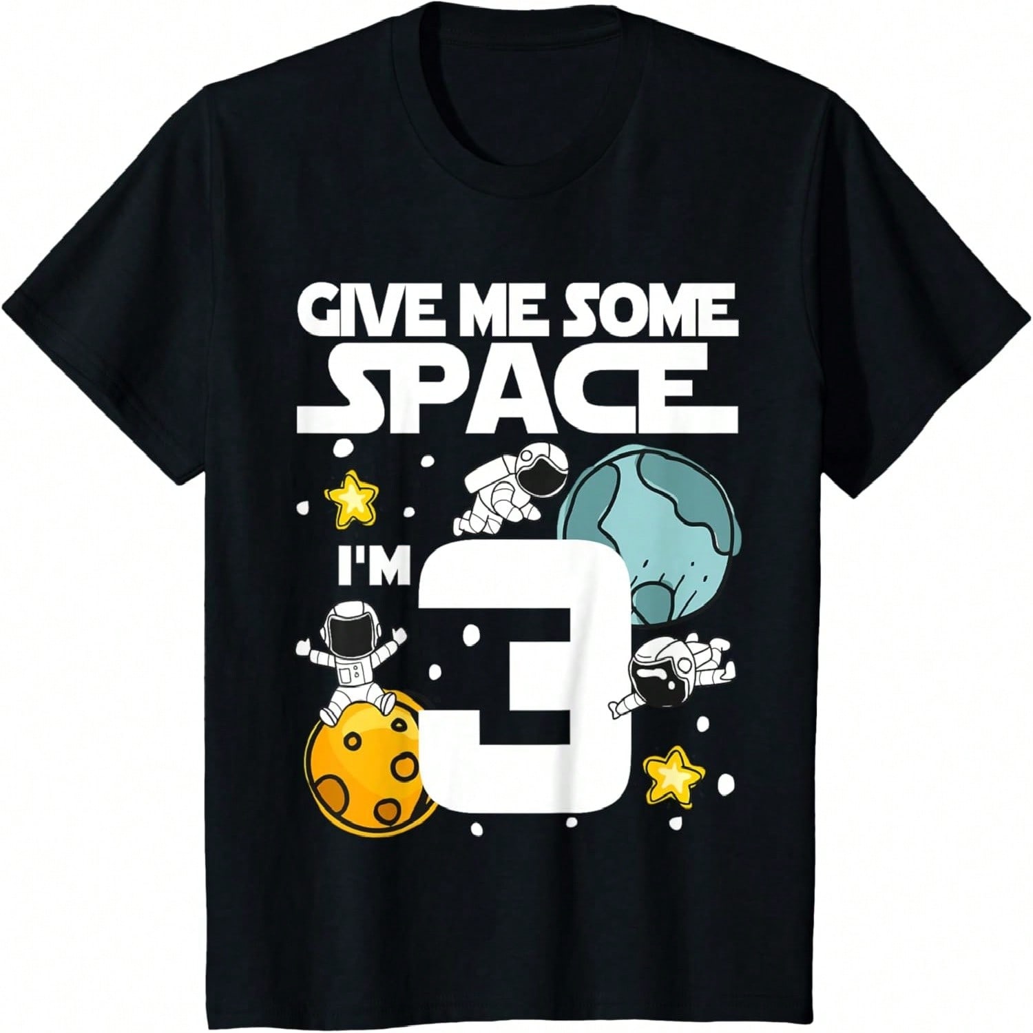 Kids 3 Year Old 3rd Space Rocket Astronaut Birthday Boys Girls T-Shirt S разноцветный