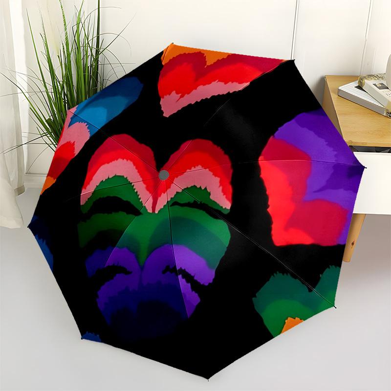 

1pc Heart Silhouette Umbrella Portable Folding Umbrella Durable Iron Frame, Suitable for All Seasons Home Travel Outdoor yy260319086