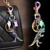 Dinosaur Keychain Skeleton Key Ring Colorful Pendant Bag Hanging Retro Creative Keychain