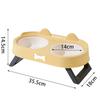 High-Foot Cat Bowl: Non-Slip, Anti-Tip, Slanted Design for Pet Neck Protection.